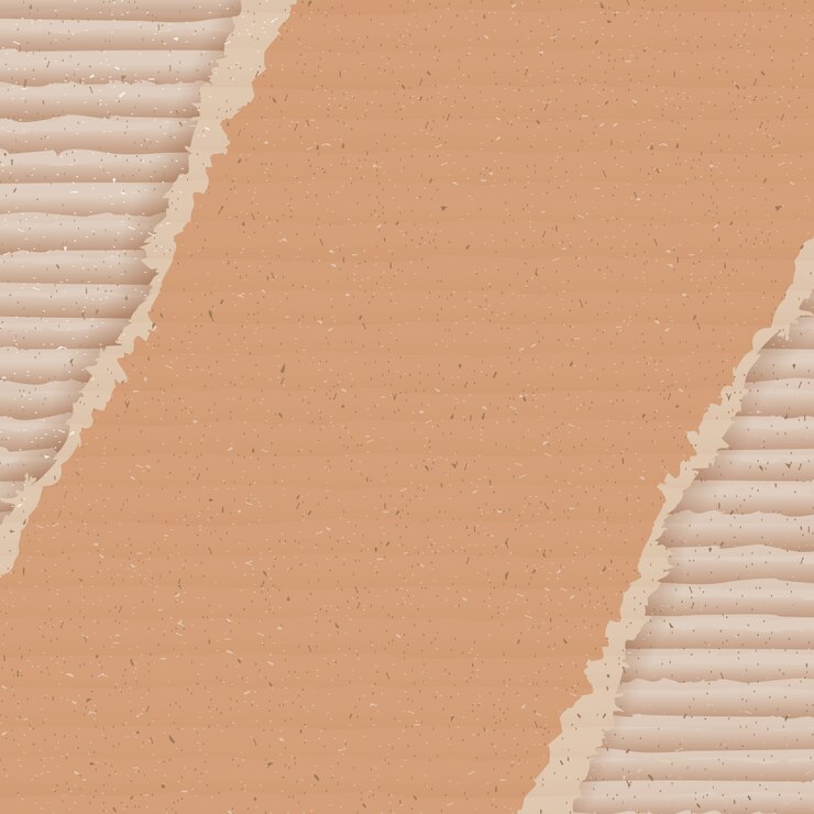 Fond de carton ondulé. Papier peint en carton déchiré.