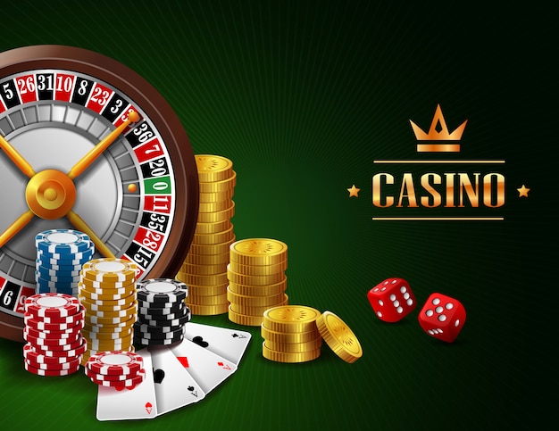 Fond De Casino Avec élément De Jeu