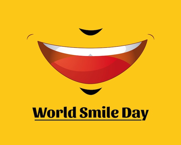 Vecteur fond de célébration de l'événement de la journée mondiale du sourire