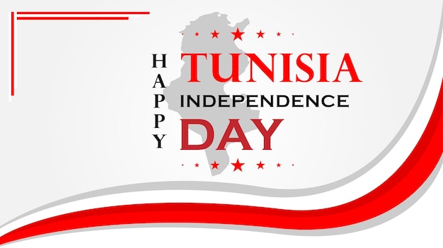Fond De Célébration De La Fête De L'indépendance De La Tunisie. Conception De Vecteur.