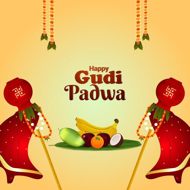 Fond De Célébration Gudi Padwa Réaliste