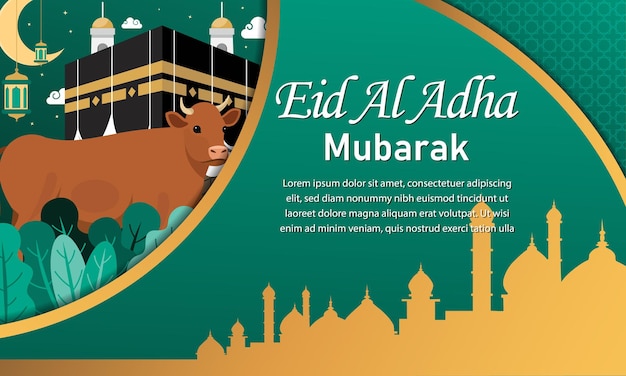 Vecteur fond de célébration islamique eid al adha