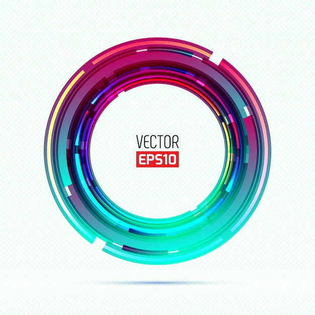 Fond de cercle abstrait lumineux