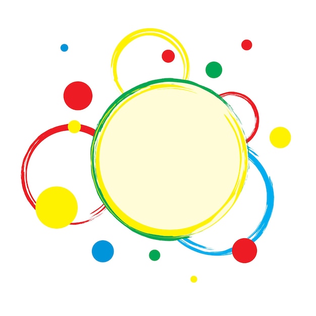 Vecteur fond de cercles colorés avec espace vide