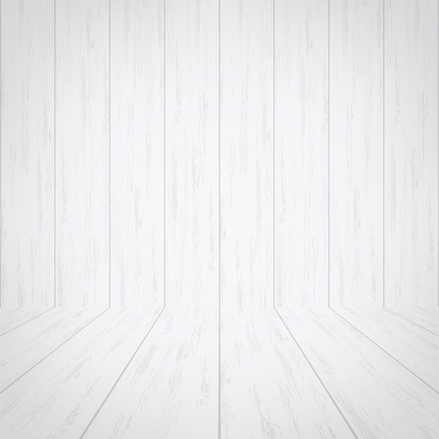 Fond de chambre en bois blanc vide.