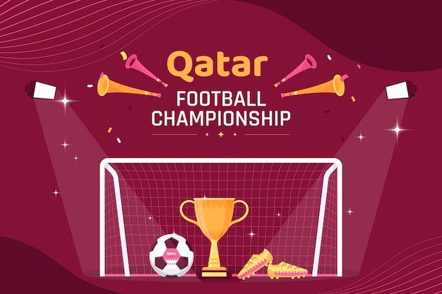 Fond de championnat du monde de football plat