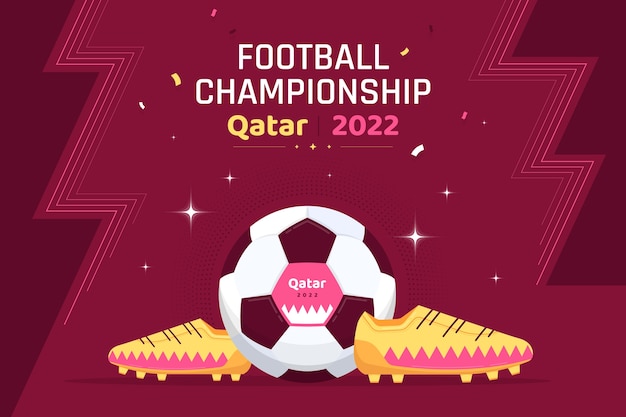 Fond de championnat du monde de football plat