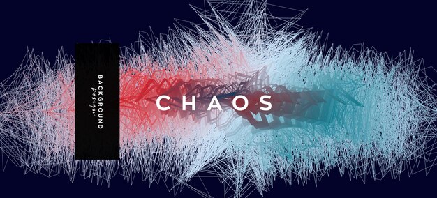 Fond de chaos 3d coloré conceptuel