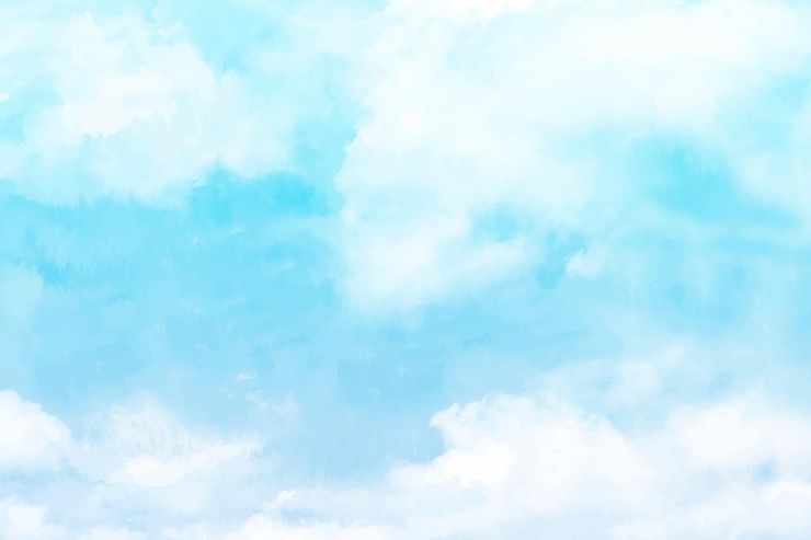 Vecteur fond de ciel pastel aquarelle peint à la main
