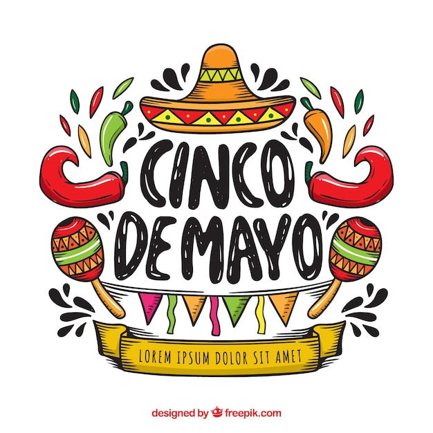 Fond De Cinco De Mayo Avec Des éléments Mexicains