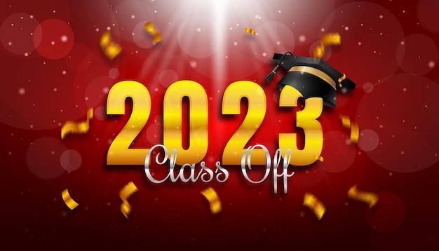 Fond De Classe Hors 2023 Avec Illustration De Chapeau De Toge De Graduation