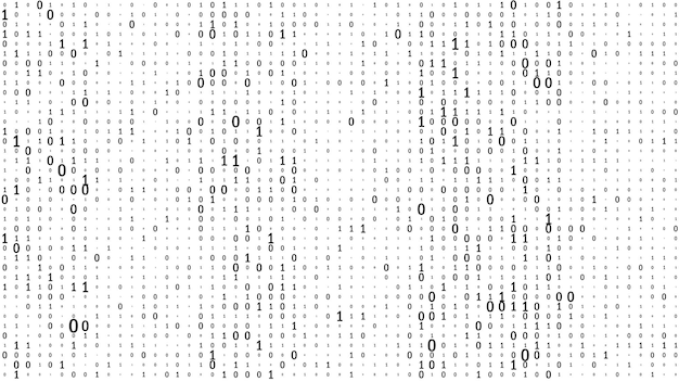 Fond de code binaire de streaming vectoriel Fond de matrice avec les nombres 10 Concept de codage ou de piratage Illustration vectorielle