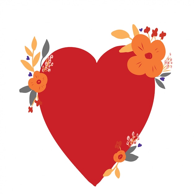 fond coeur floral