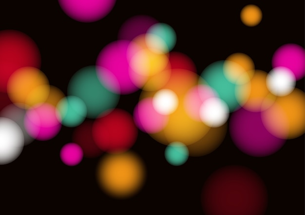 Vecteur fond coloré de bokeh avec des lumières défocalisés