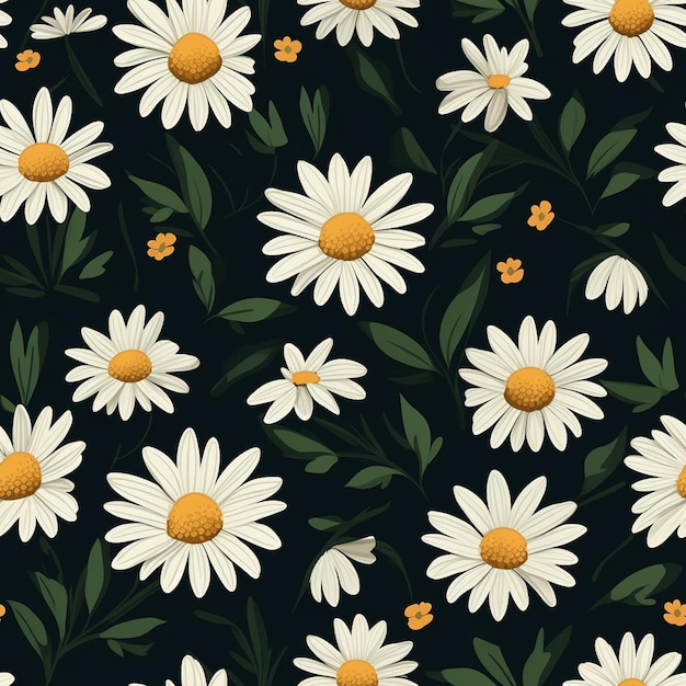 un fond coloré avec des marguerites et les mots marguerites