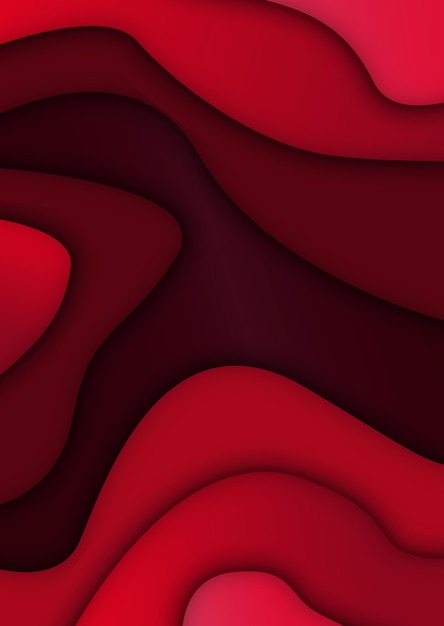 Fond coloré ondulé avec style 3D Fond liquide moderne Fond texturé abstrait avec mélange de couleur rouge Illustration vectorielle Eps10