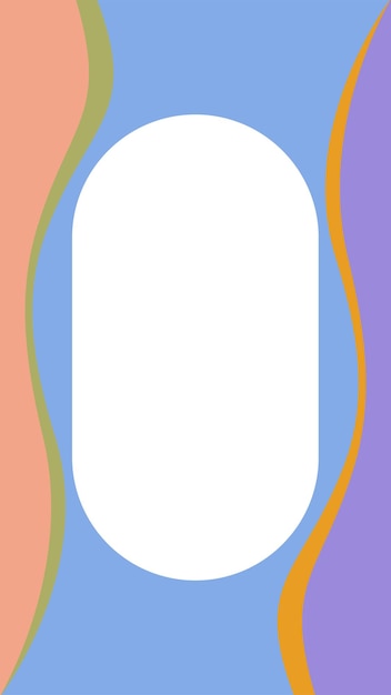 Vecteur un fond coloré avec un ovale blanc au milieu.