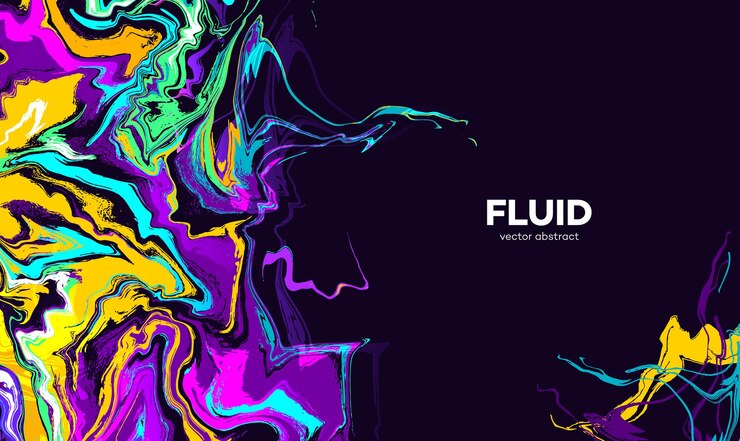 Vecteur fond coloré vibrant liquide