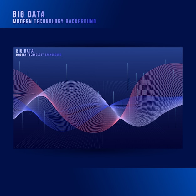 Vecteur fond de concept big data