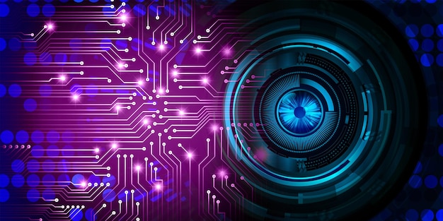 Fond De Concept Futur Technologie Cyber Circuit Oeil