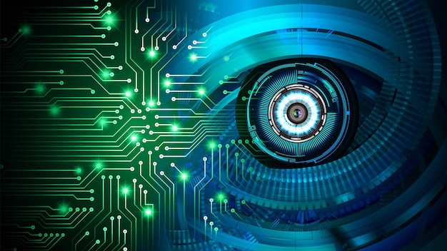 fond de concept futur technologie cyber circuit oeil