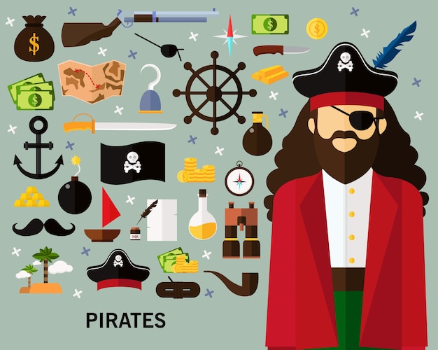 Fond De Concept De Pirates