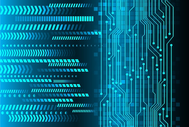Fond De Concept De Technologie Futur Bleu Cyber