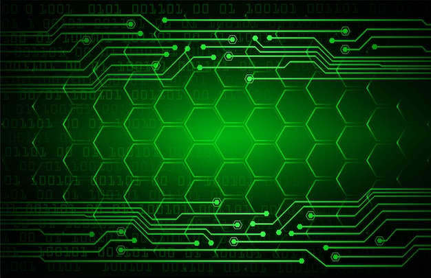 Fond De Concept De Technologie Future Cyber Circuit Vert