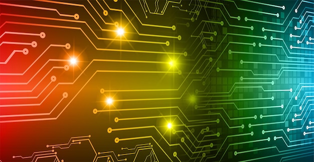 fond de concept de technologie future de cyber circuit
