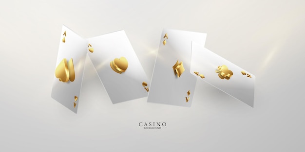 Fond De Conception De Carte De Casino 3d Fond De Luxe Illustration Vectorielle
