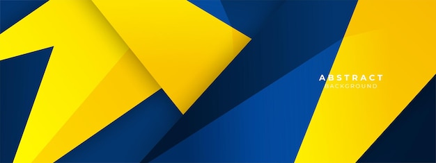 Fond de conception d'élément bleu et jaune abstrait moderne