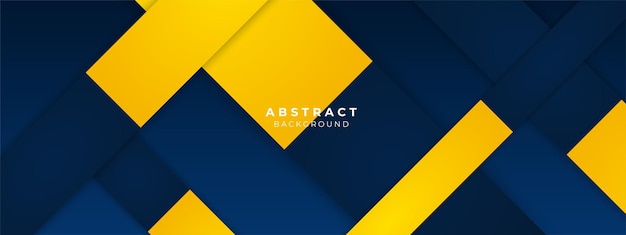 Fond de conception d'élément bleu et jaune abstrait moderne