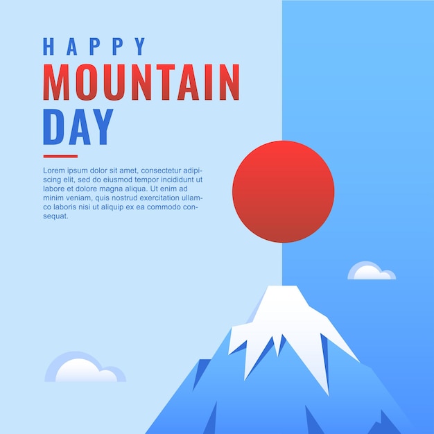 Fond De Conception Happy Mountain Day Pour Le Moment De Salutation