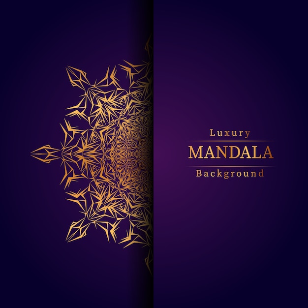 Fond De Conception De Mandala Ornemental De Luxe En Couleur Or, Fond De Mandala De Luxe