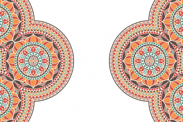 Fond de conception de mandala ornemental de luxe en couleur or