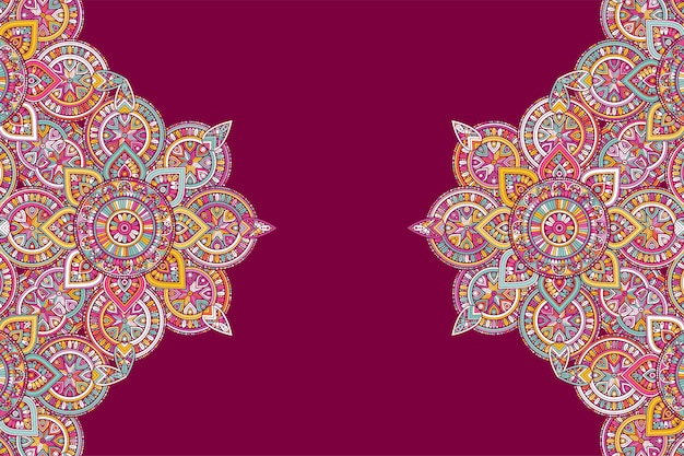 Fond De Conception De Mandala Ornemental De Luxe En Couleur Or