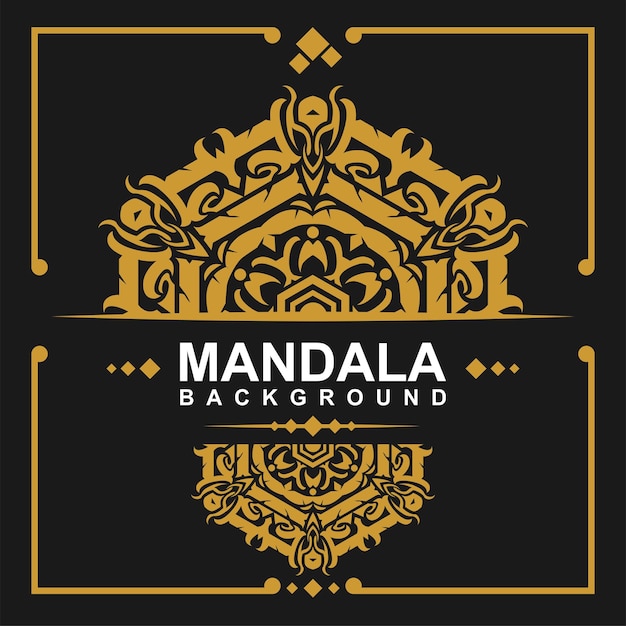 Fond De Conception De Mandala Ornemental De Luxe Vectoriel En Couleur Or