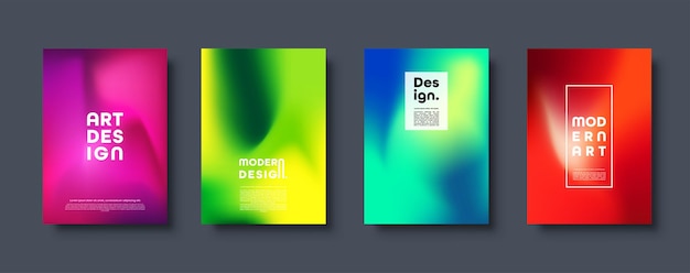 Fond de conception moderne abstrait gradient néon coloré dynamique lumières du nord couleurs vecteur eps