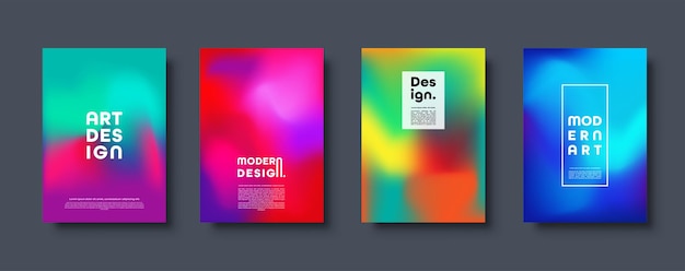 Fond de conception moderne abstrait gradient néon coloré dynamique lumières du nord couleurs vecteur eps