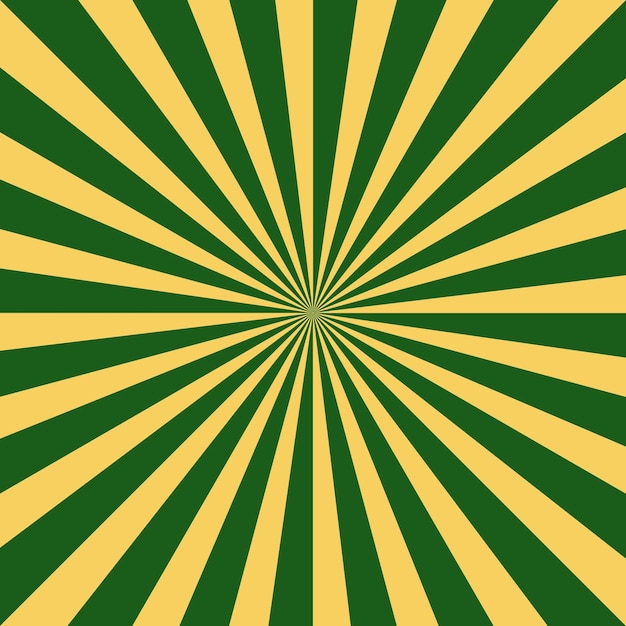 fond de conception à motif de rayonnement solaire vert et jaune