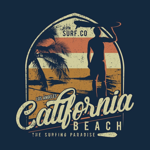 Fond De Conception De Plage En Californie