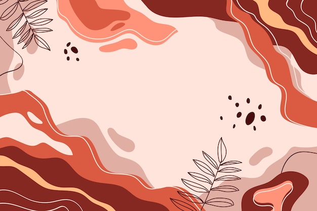 Fond de conception en terre cuite dessiné à la main