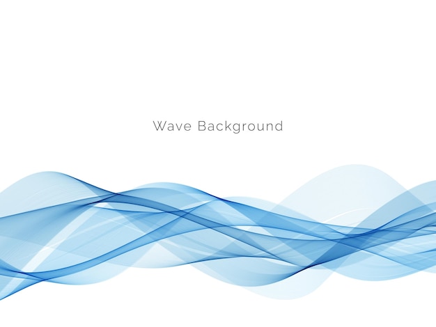 Vecteur fond de conception de vague bleue moderne