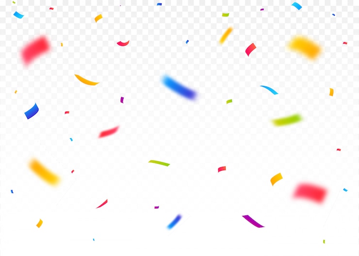 Vecteur fond de confettis explosifs