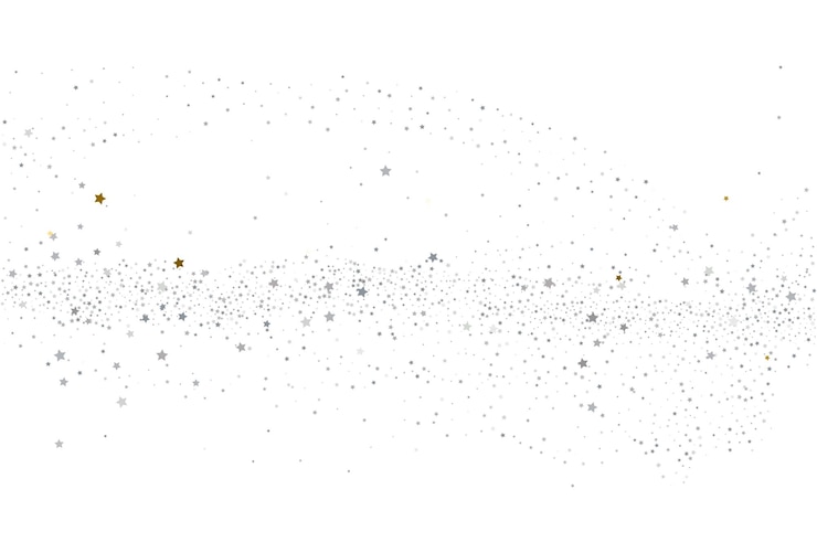 Vecteur fond de confettis de paillettes d'or clair et d'argent clair