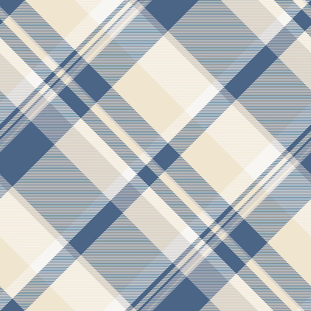 Fond de contrôle de tissu de textile vectoriel tartan avec une texture de motif à carreaux sans couture dans des couleurs claires et bleues