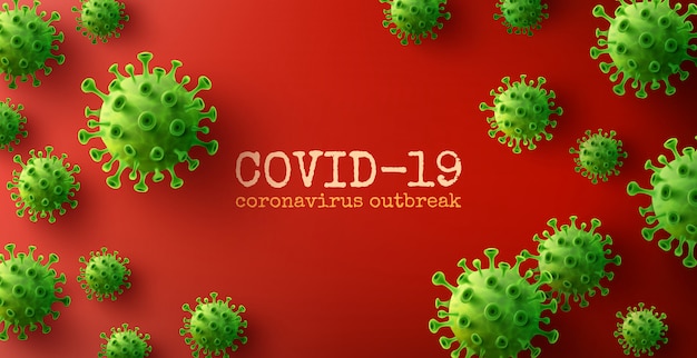 Fond De Coronavirus Avec Des Cellules De Maladie Vertes