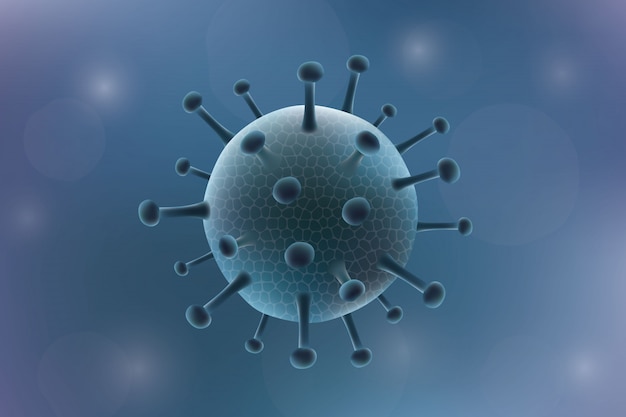 Fond de coronavirus réaliste 3d