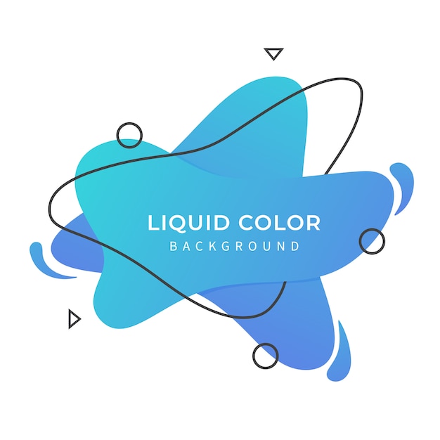 Vecteur fond de couleur liquide bleu cyan