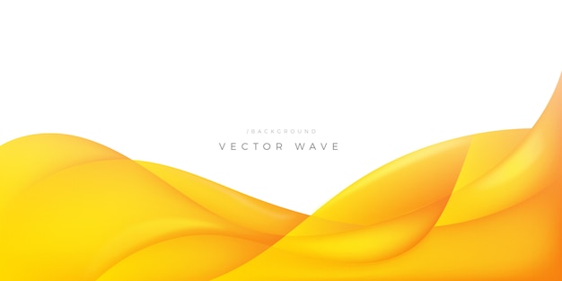 Fond de couverture de vague orange abstrait 3D